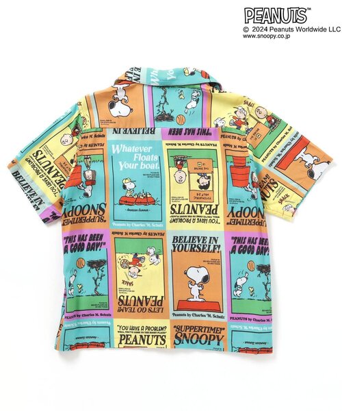PEANUTS(ピーナッツ)の「PEANUTSコラボ アロハシャツ(シャツ/ブラウス・キッズ・オフホワイト/サックスブルー/レインボー・80/90/100/110/120/130)」の8枚目の写真