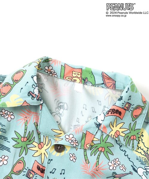 PEANUTS(ピーナッツ)の「PEANUTSコラボ アロハシャツ(シャツ/ブラウス・キッズ・オフホワイト/サックスブルー/レインボー・80/90/100/110/120/130)」の10枚目の写真