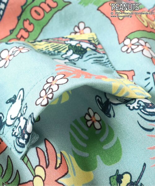 PEANUTS(ピーナッツ)の「PEANUTSコラボ アロハシャツ(シャツ/ブラウス・キッズ・オフホワイト/サックスブルー/レインボー・80/90/100/110/120/130)」の12枚目の写真