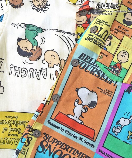 PEANUTS(ピーナッツ)の「PEANUTSコラボ アロハシャツ(シャツ/ブラウス・キッズ・オフホワイト/サックスブルー/レインボー・80/90/100/110/120/130)」の13枚目の写真