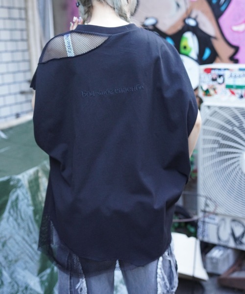 DANKE SCHON(ダンケシェーン)の「DankeSchon/ダンケシェーン/MESH DAMEGE NS(タンクトップ・レディース・ホワイト/ブラック・L/M)」の4枚目の写真