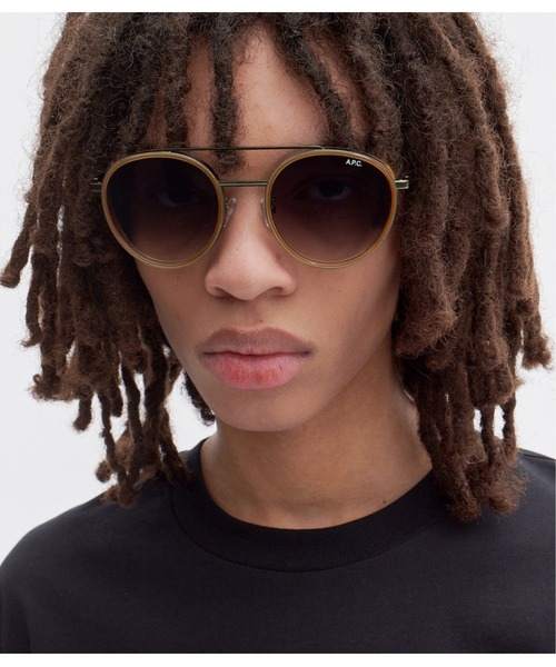 A.P.C.（アーペーセー）の「NICOサングラス /A.P.C. EYEWEAR / ユニセックス（サングラス・レディース・ブラック×イエロー・ONESIZE）」の7枚目の写真