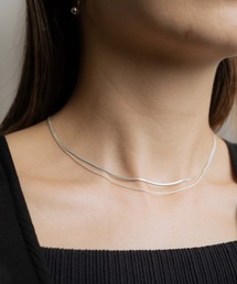 Aura | [aura/オーラ] MATTE SNAKE シルバーネックレス(ネックレス)