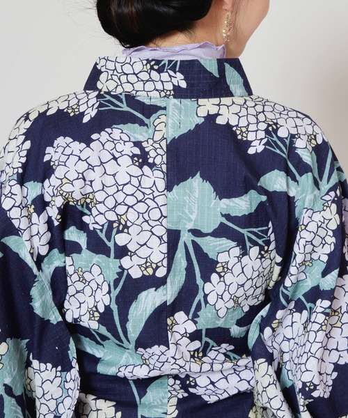 カヤ（カヤ）の「【カヤ】夏華二部式浴衣 UV羽織＆ワンピース2点セット（浴衣・レディース・ネイビー/ブルー/レッド/ブルー系その他/パープル系その他/ホワイト×イエロー/ブラック×イエロー・FREE）」の19枚目の写真