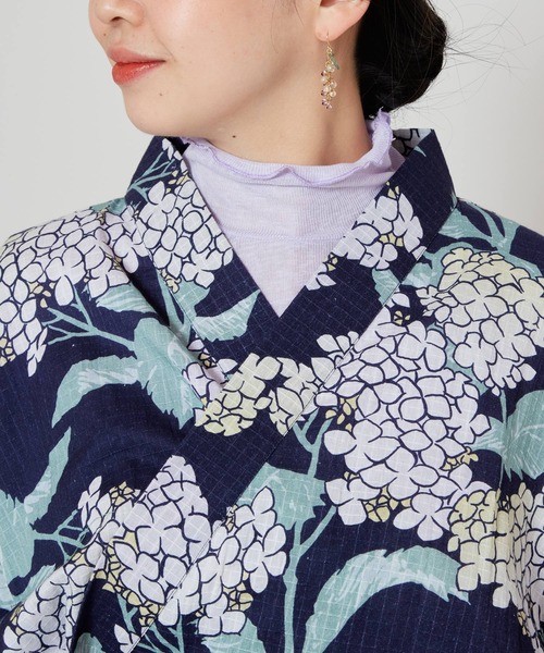 カヤ（カヤ）の「【カヤ】夏華二部式浴衣 UV羽織＆ワンピース2点セット（浴衣・レディース・ネイビー/ブルー/レッド/ブルー系その他/パープル系その他/ホワイト×イエロー/ブラック×イエロー・FREE）」の15枚目の写真