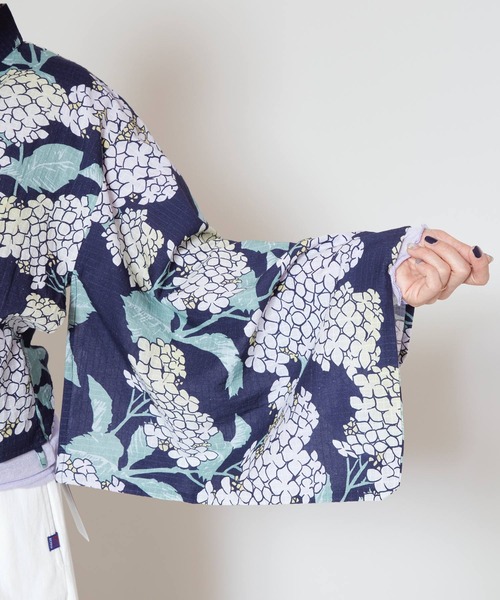 カヤ（カヤ）の「【カヤ】夏華二部式浴衣 UV羽織＆ワンピース2点セット（浴衣・レディース・ネイビー/ブルー/レッド/ブルー系その他/パープル系その他/ホワイト×イエロー/ブラック×イエロー・FREE）」の16枚目の写真