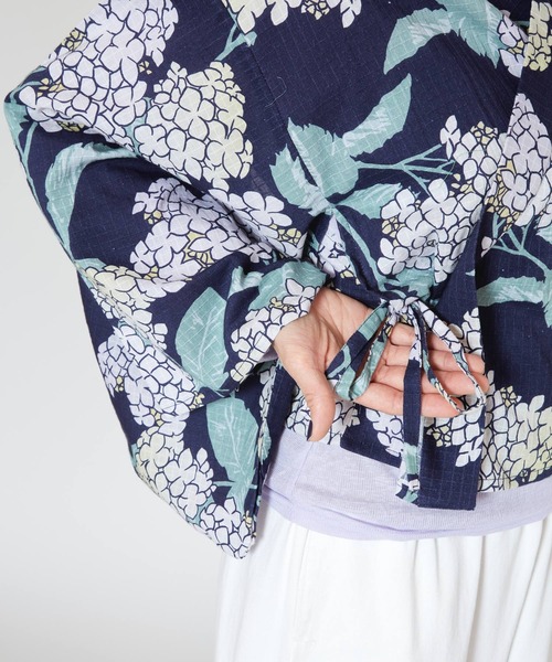 カヤ（カヤ）の「【カヤ】夏華二部式浴衣 UV羽織＆ワンピース2点セット（浴衣・レディース・ネイビー/ブルー/レッド/ブルー系その他/パープル系その他/ホワイト×イエロー/ブラック×イエロー・FREE）」の18枚目の写真