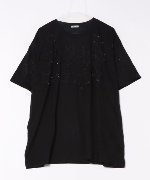 B.R.U(ブル)の「平成レトロ/ラインストーンTシャツ(Tシャツ/カットソー・レディース・ホワイト系その他/グレー系その他/ブラック系その他/ホワイト/ブラック/グレー/ブラック系その他2/ホワイト系その他2・FREE)」の4枚目の写真