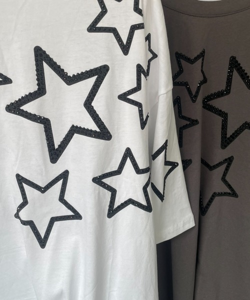 B.R.U(ブル)の「平成レトロ/ラインストーンTシャツ(Tシャツ/カットソー・レディース・ホワイト系その他/グレー系その他/ブラック系その他/ホワイト/ブラック/グレー/ブラック系その他2/ホワイト系その他2・FREE)」の21枚目の写真