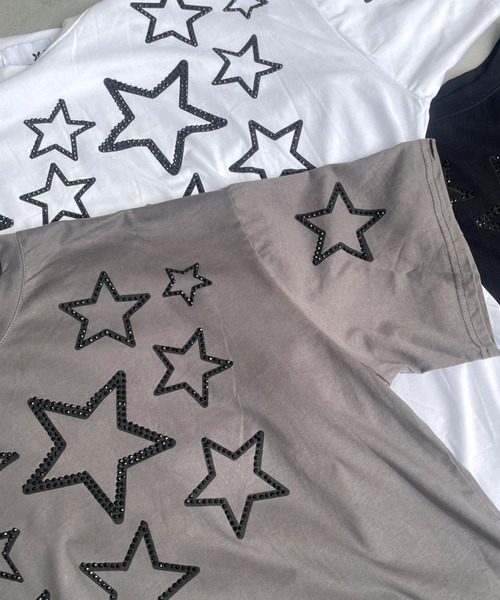 B.R.U(ブル)の「平成レトロ/ラインストーンTシャツ(Tシャツ/カットソー・レディース・ホワイト系その他/グレー系その他/ブラック系その他/ホワイト/ブラック/グレー/ブラック系その他2/ホワイト系その他2・FREE)」の22枚目の写真