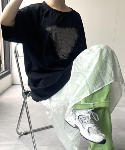 B.R.U(ブル)の「平成レトロ/ラインストーンTシャツ(Tシャツ/カットソー・レディース・ホワイト系その他/グレー系その他/ブラック系その他/ホワイト/ブラック/グレー/ブラック系その他2/ホワイト系その他2・FREE)」の9枚目の写真