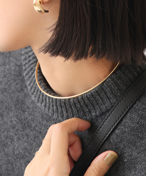 2.5パイプC型チョーカー K10（ネックレス）｜Lilas（リラ）