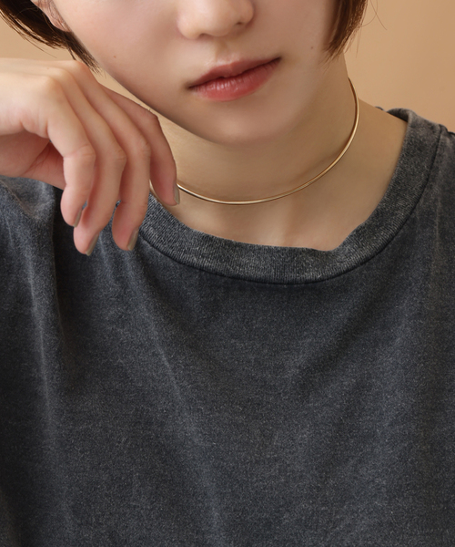 2.5パイプC型チョーカー K10（ネックレス）｜Lilas（リラ）