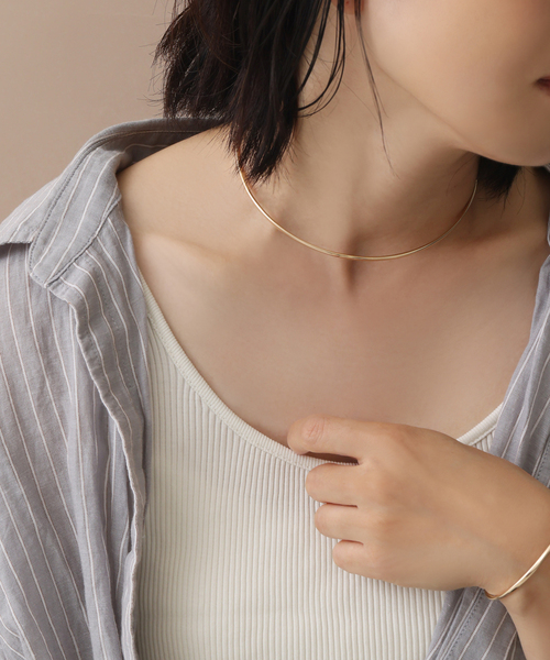2.5パイプC型チョーカー K10（ネックレス）｜Lilas（リラ）