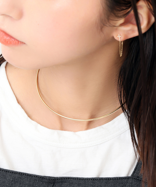 2.5パイプC型チョーカー K10（ネックレス）｜Lilas（リラ）