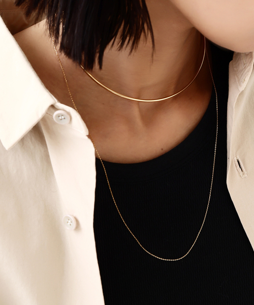 2.5パイプC型チョーカー K10（ネックレス）｜Lilas（リラ）