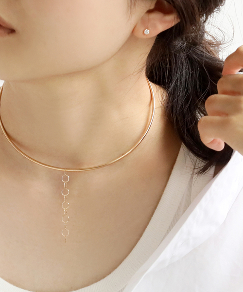 2.5パイプC型チョーカー K10（ネックレス）｜Lilas（リラ）