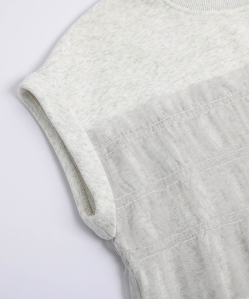 La-gemme（ラジェム）の「ビスチェ風ドッキングトップス（Tシャツ/カットソー・レディース・杢グレー/ブラック/ホワイト・フリー）」の16枚目の写真