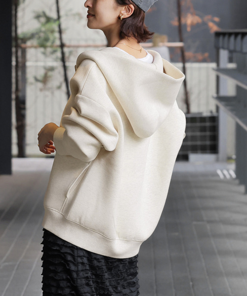 JOURNAL STANDARD relume（ジャーナルスタンダード　レリューム）の「《追加4》フーディーブルゾン（パーカー・レディース・アイボリー/スミクロ/チャコールグレー・FREE）」の16枚目の写真