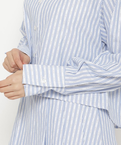 REDYAZEL（レディアゼル）の「【セットアップ可能】クレリックストライプシャツ（シャツ/ブラウス・レディース・ピンク/ベージュ/サックスブルー・FREE）」の20枚目の写真