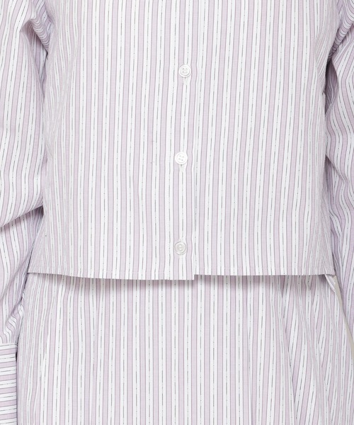 REDYAZEL（レディアゼル）の「【セットアップ可能】クレリックストライプシャツ（シャツ/ブラウス・レディース・ピンク/ベージュ/サックスブルー・FREE）」の9枚目の写真