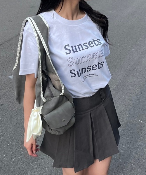 fiere(フィエール)の「デザインプリント半袖Tシャツ(Tシャツ/カットソー・レディース・ホワイト・M/L)」の8枚目の写真
