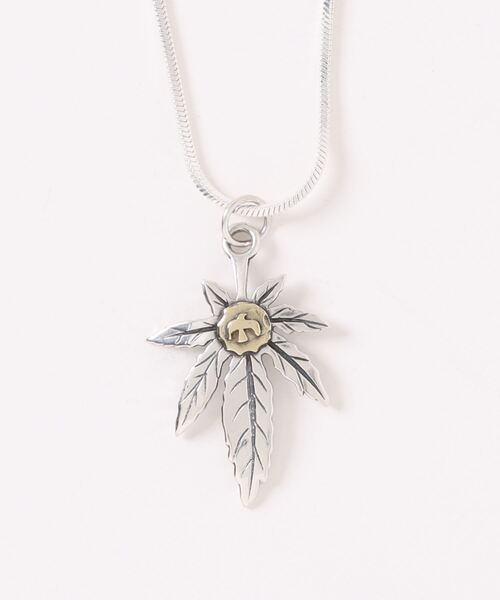 【セール】【blatto 925silver】925シルバートップ マリファナ デザイン ネックレス bla-necklace-f010 N（ネックレス）｜Burner（バーナー）