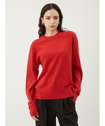 ウール100クルーネックベーシックニット