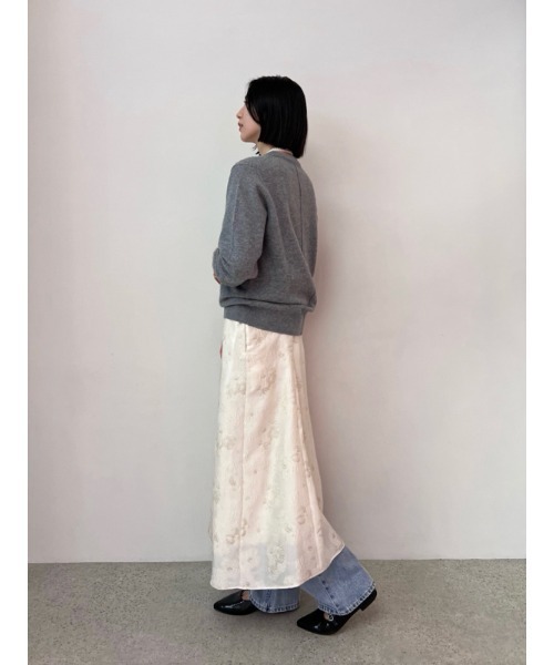 美品♪エンフォルド M ウール クルーネックニット イエロー ミラ オーウェン Mila Owen ボトルネックシャギーニットプル