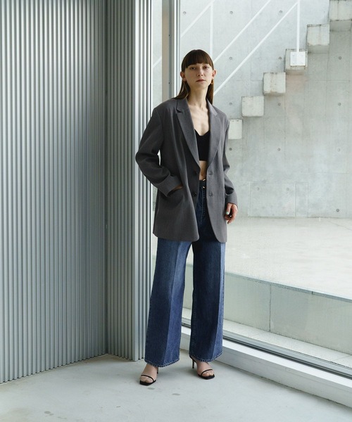 STERNBERG（スタンバーグ）の「デニムタックストレートパンツ（デニムパンツ・レディース・ネイビー/ブルー・MEDIUM/LARGE）」の3枚目の写真