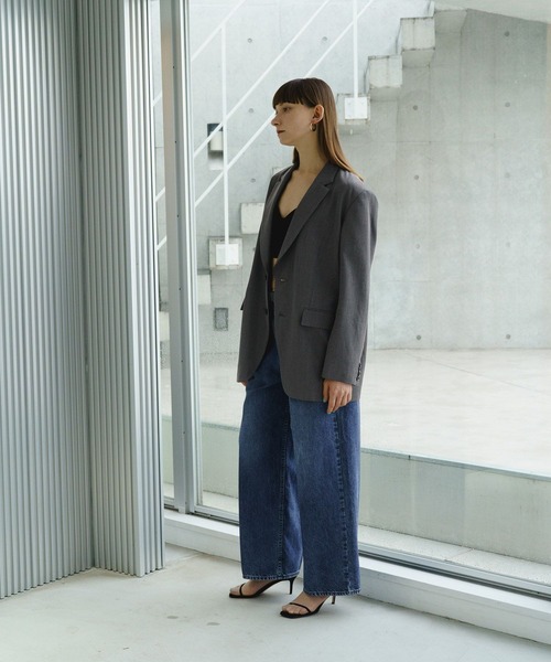 STERNBERG（スタンバーグ）の「デニムタックストレートパンツ（デニムパンツ・レディース・ネイビー/ブルー・MEDIUM/LARGE）」の4枚目の写真