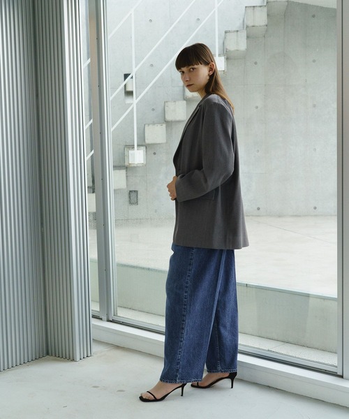 STERNBERG（スタンバーグ）の「デニムタックストレートパンツ（デニムパンツ・レディース・ネイビー/ブルー・MEDIUM/LARGE）」の5枚目の写真