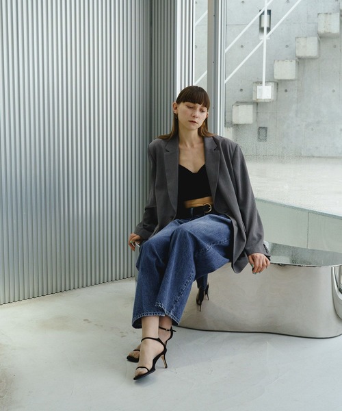 STERNBERG（スタンバーグ）の「デニムタックストレートパンツ（デニムパンツ・レディース・ネイビー/ブルー・MEDIUM/LARGE）」の6枚目の写真