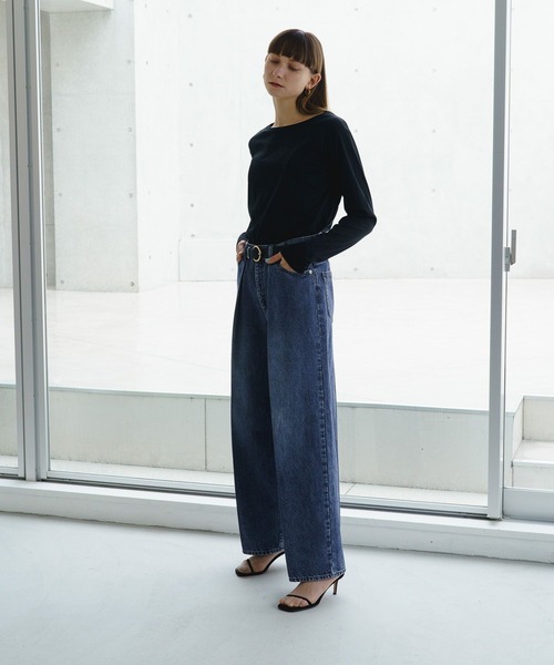 STERNBERG（スタンバーグ）の「デニムタックストレートパンツ（デニムパンツ・レディース・ネイビー/ブルー・MEDIUM/LARGE）」の10枚目の写真