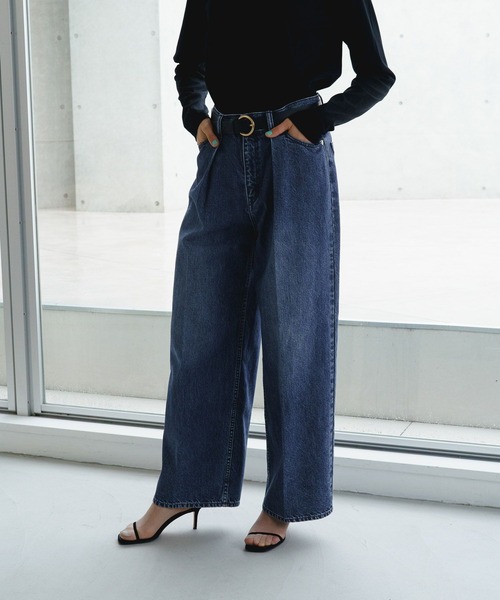 STERNBERG（スタンバーグ）の「デニムタックストレートパンツ（デニムパンツ・レディース・ネイビー/ブルー・MEDIUM/LARGE）」の12枚目の写真