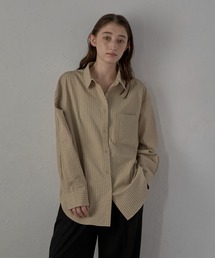 【MINERTE】bumpy stripe shirt / ぽこぽこストライプシャツ