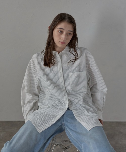 MINERTE（ミネルテ）の「【MINERTE】bumpy stripe shirt / ぽこ