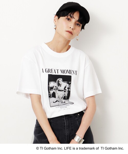 OPAQUE.CLIP（オペークドットクリップ）の「【LIFE×GOOD ROCK SPEED別注】アソートフォトTシャツ（Tシャツ/カットソー・レディース・ブラック/ホワイト系1/ホワイト・02/03）」の3枚目の写真