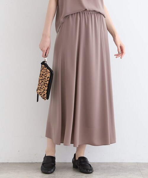 INDIVI（インディヴィ）の「◆【洗える／SETUP可能】ニュアンスイージースカート（スカート・レディース・ネイビー/ベージュ系5/ダークブラウン系5・05/13/15 /19/36/38/40）」の2枚目の写真