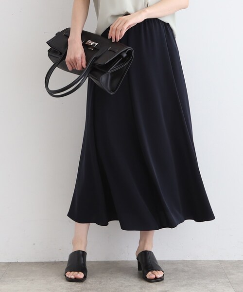 INDIVI（インディヴィ）の「◆【洗える／SETUP可能】ニュアンスイージースカート（スカート・レディース・ネイビー/ベージュ系5/ダークブラウン系5・05/13/15 /19/36/38/40）」の3枚目の写真