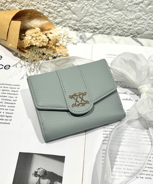 dazzlin（ダズリン）の「dazzlin/ダズリン　スクエアロゴ　二つ折りウォレット（財布・レディース・ブルーグレー/ベージュ系その他/ブラック/アイボリー・FREE）」の18枚目の写真