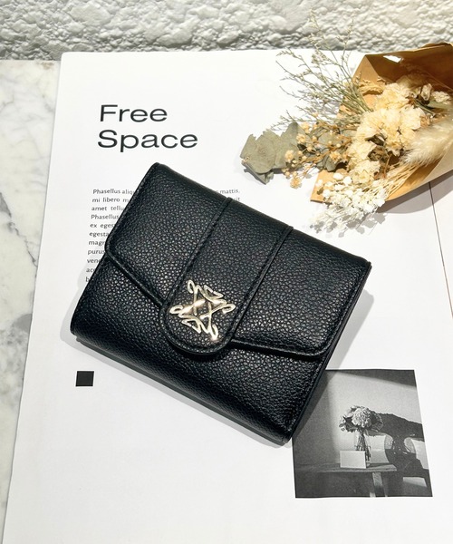 dazzlin（ダズリン）の「dazzlin/ダズリン　スクエアロゴ　二つ折りウォレット（財布・レディース・ブルーグレー/ベージュ系その他/ブラック/アイボリー・FREE）」の16枚目の写真