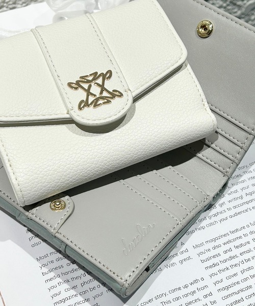 dazzlin（ダズリン）の「dazzlin/ダズリン　スクエアロゴ　二つ折りウォレット（財布・レディース・ブルーグレー/ベージュ系その他/ブラック/アイボリー・FREE）」の20枚目の写真