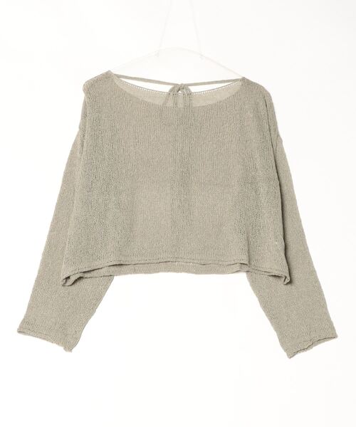 atmos pink(アトモスピンク)の「atmos pink See-Through Knit Top / アトモス ピンク シースルー ニット トップ(ニット/セーター・レディース・ブラック/アイボリー/カーキ・FREE)」の8枚目の写真