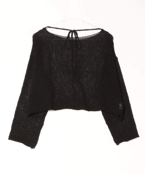 atmos pink(アトモスピンク)の「atmos pink See-Through Knit Top / アトモス ピンク シースルー ニット トップ(ニット/セーター・レディース・ブラック/アイボリー/カーキ・FREE)」の13枚目の写真