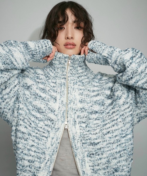 【セール】【WEB限定】フラッグヤーンMIXニットカーディガン（カーディガン/ボレロ）｜ADAM ET ROPE'（アダムエロペ）