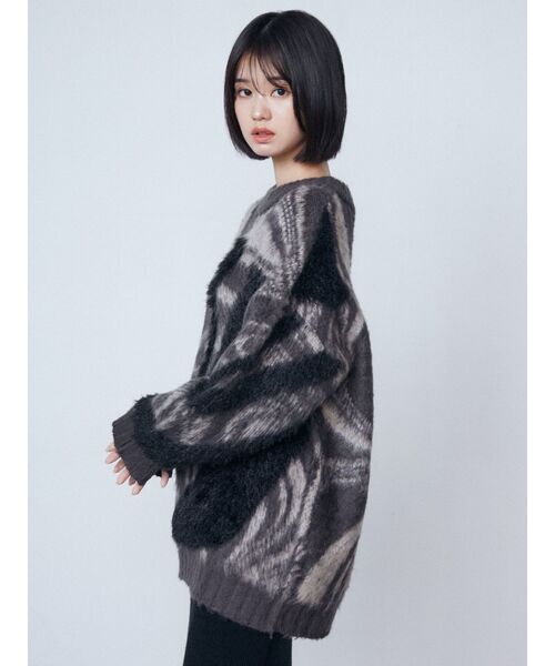 EMODA(エモダ)の「ラメミックスオーバーパターンニット(ニット/セーター・レディース・ブラウン/ブルー/グレー・FREE)」の19枚目の写真