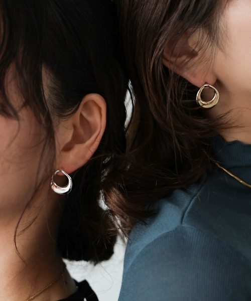 Bou Jeloud(ブージュルード)の「フェイスフープピアス(ピアス(両耳用)・レディース・ゴールド/シルバー・ONESIZE)」の13枚目の写真