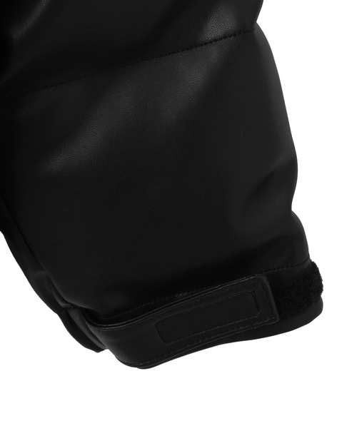 WEGO（ウィゴー）の「WEGO/フェイクレザーパデッドブルゾン（ダウンジャケット/コート・メンズ・ブラック・LARGE/MEDIUM）」の11枚目の写真