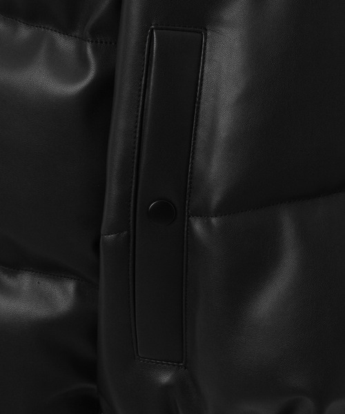 WEGO（ウィゴー）の「WEGO/フェイクレザーパデッドブルゾン（ダウンジャケット/コート・メンズ・ブラック・LARGE/MEDIUM）」の12枚目の写真